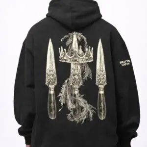 Bratts Crew crown and daggers hoodie graphic black streetwear hoodie