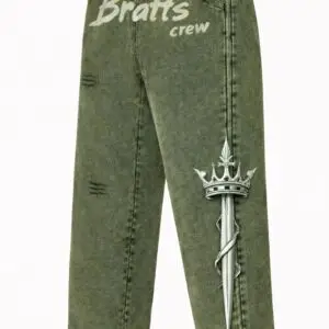 Bratts Crew olive graphic sweatpants premium streetwear joggers