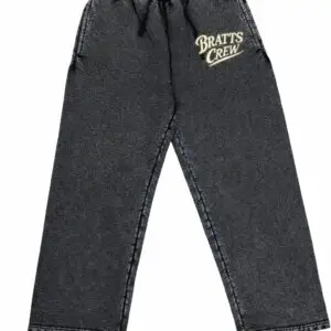 Bratts Crew black sweatpants for men and women comfortable cotton joggers slim fit