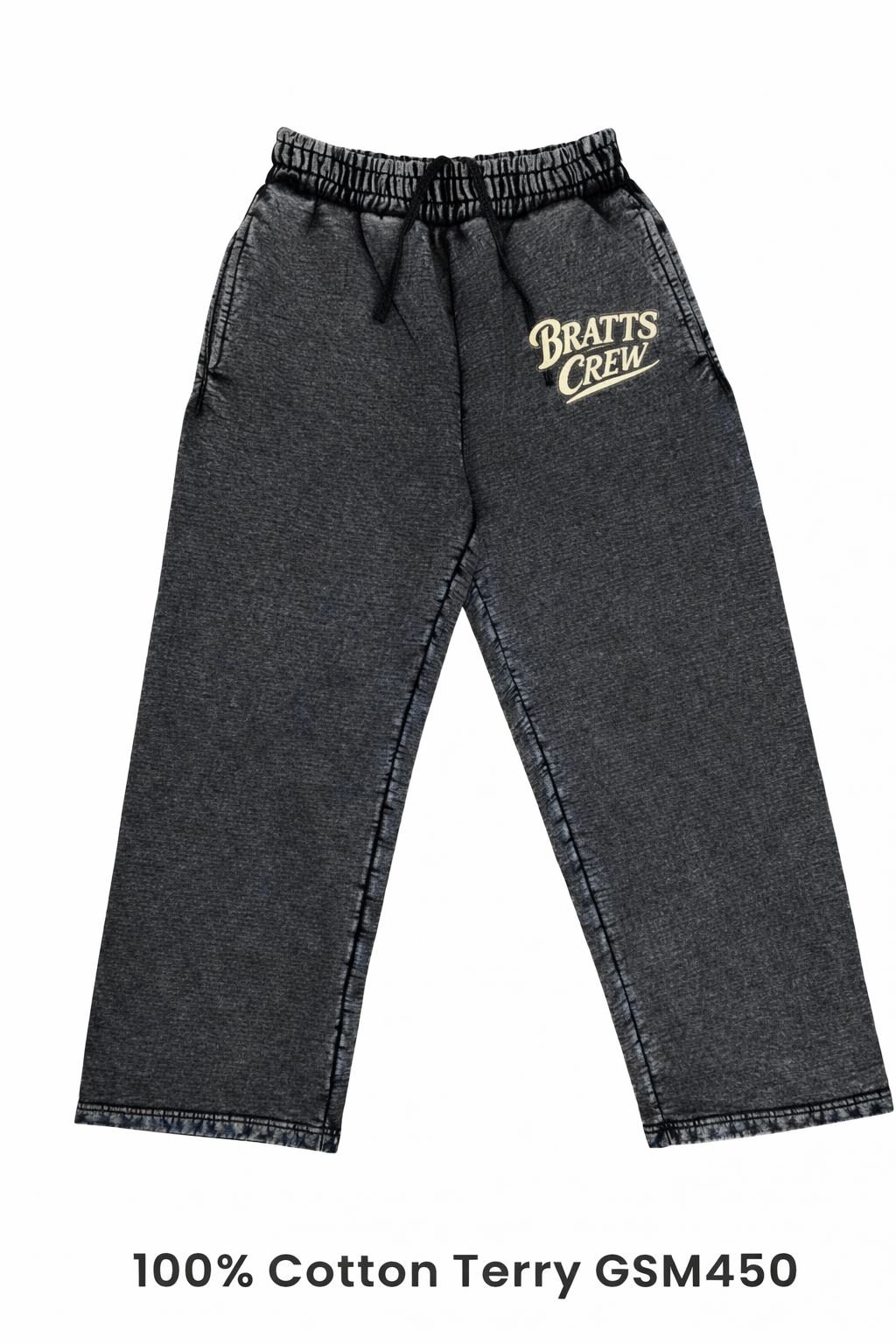 Bratts Crew Black Minimal Sweatpants